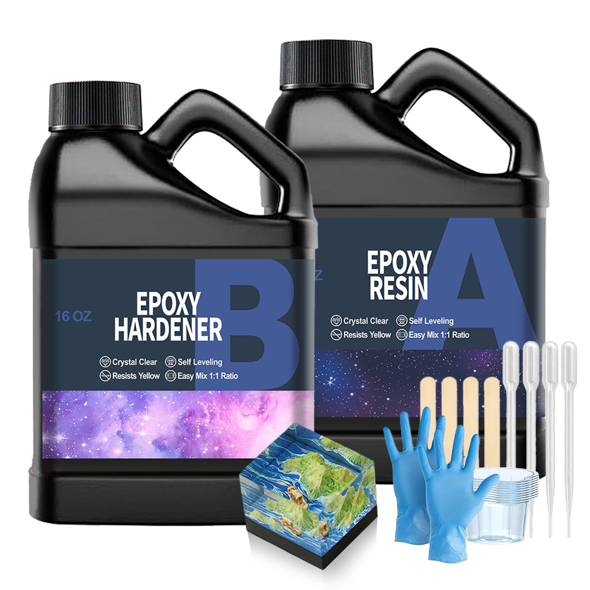 Resin Jewelry Kit - 32OZ Şeffaf Epoksi Reçine Kiti, Sararmayan,