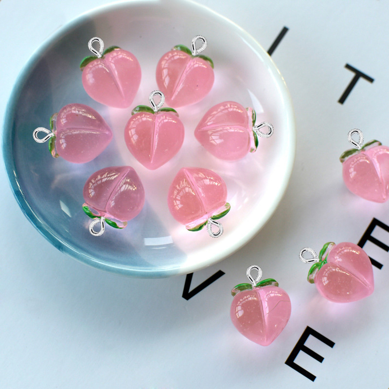 Resin Craft Projects - 10 adet yeni şeffaf şeftali düz