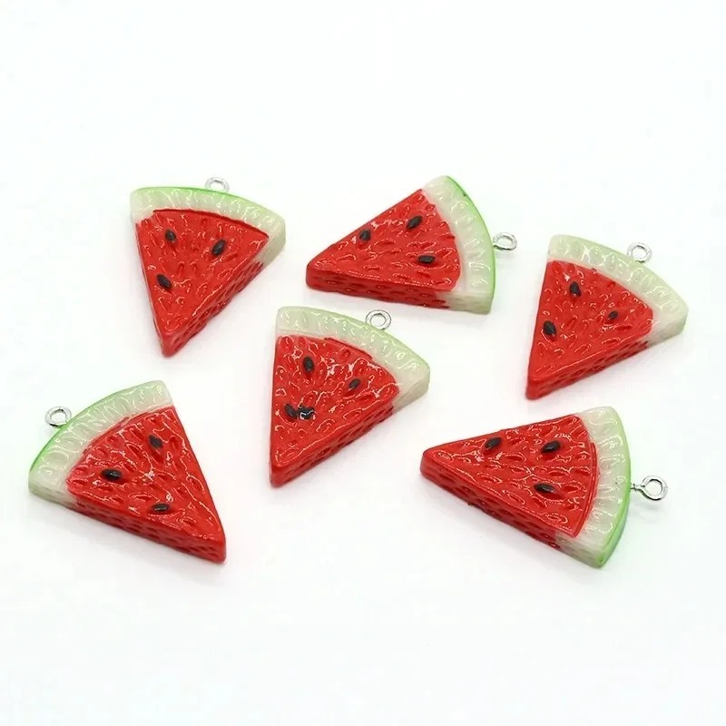 Resin Craft Projects - 10 adet çift taraflı üçgen karpuz