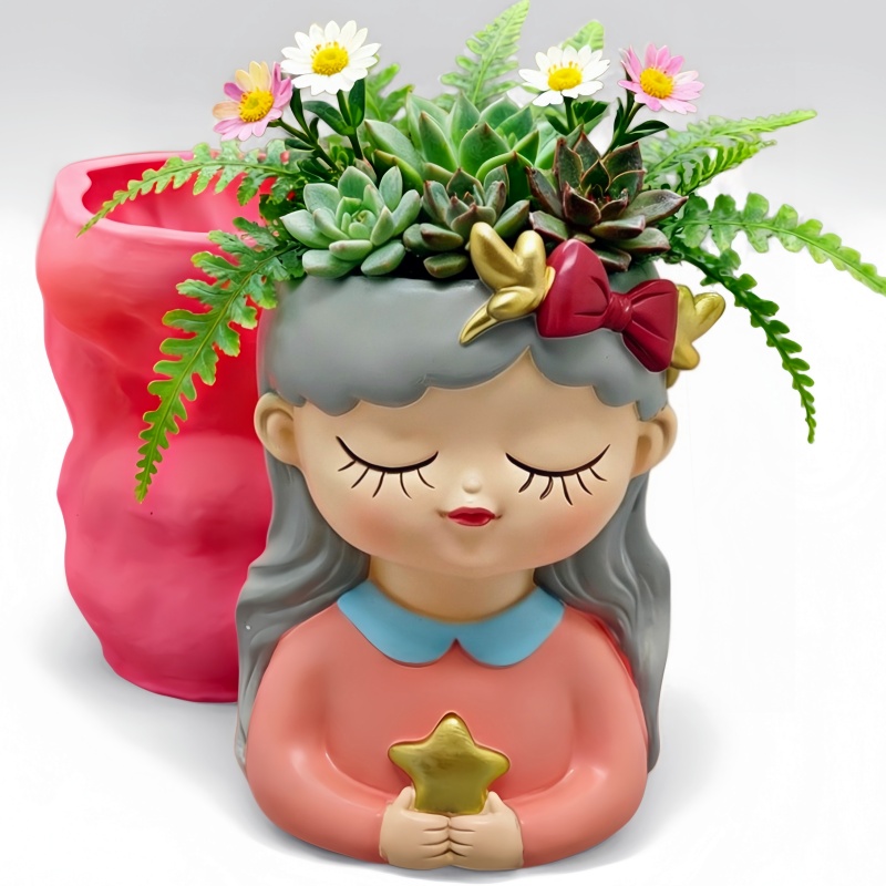 Resin Craft Ideas - 2026 Silikon Çimento Saksı Kalıbı |