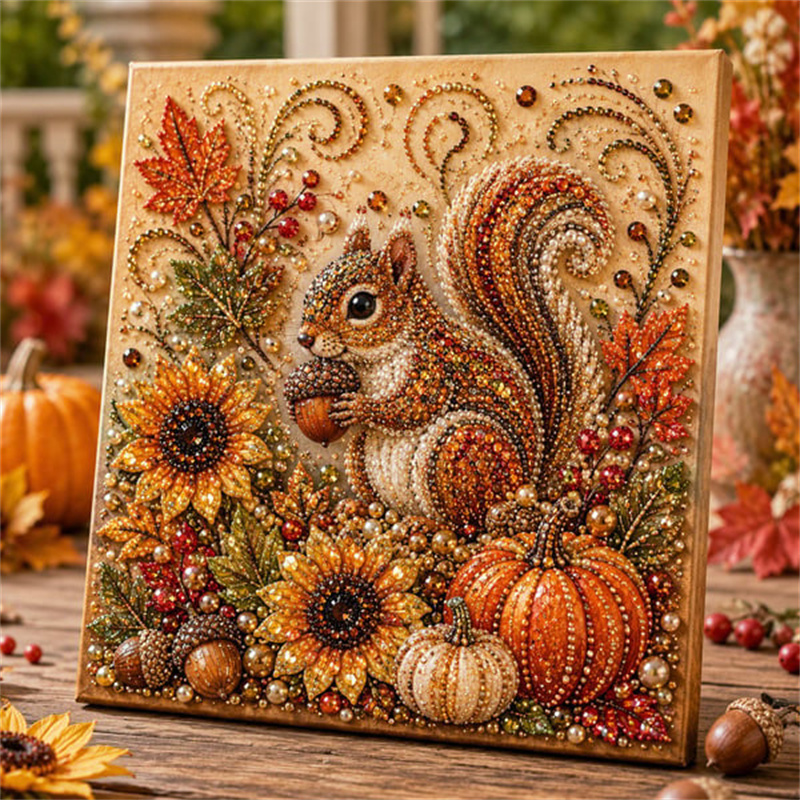 Resin Craft For Beginners - Sonbahar Elmas İnci Boyama Seti Sonbahar
