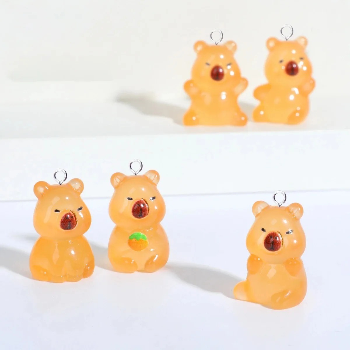 Resin Craft Supplies - 10 Adet Kawaii Düz Sırtlı Yüzen