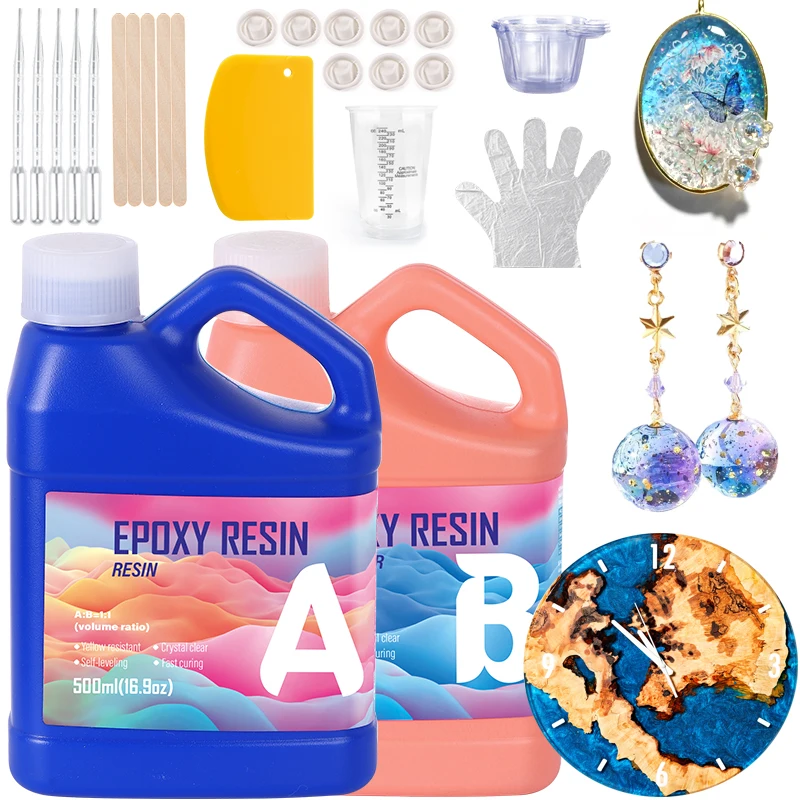 Resin Jewelry Kit - Kolay Karıştırılan Epoksi Reçine Kiti Kristal