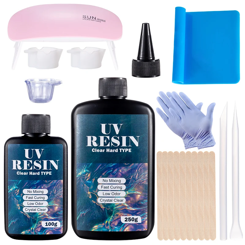 Epoxy Uv Resin Kit - Sert UV Reçine Tutkal Seti Hızlı