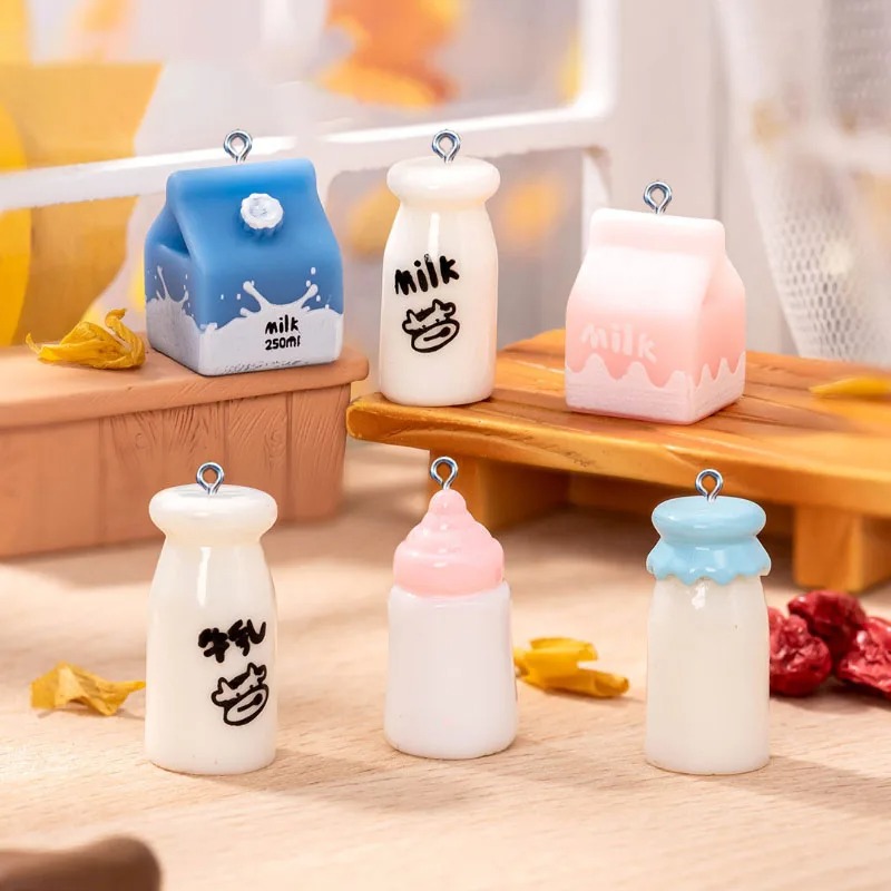 Resin Craft Projects - 10 adet Mini süt şişesi reçine