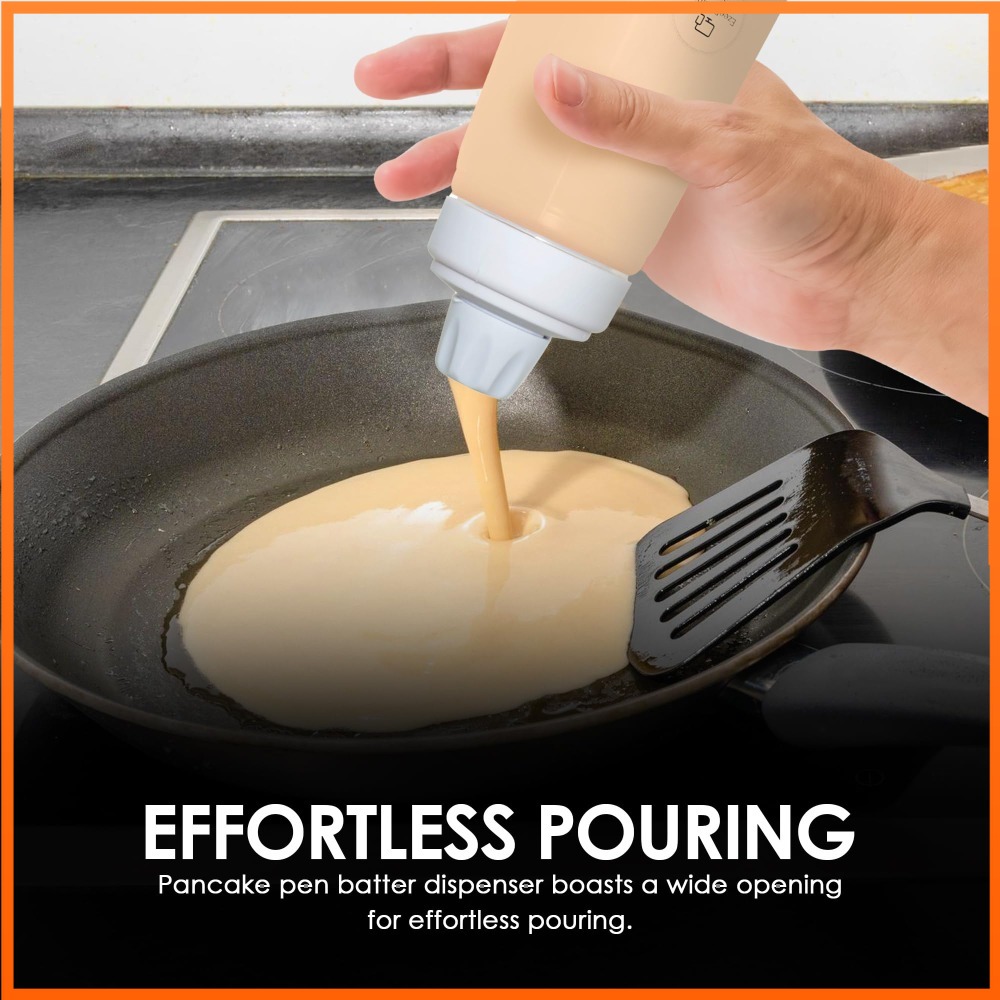 Mixing Cup Silicone - 1000ML Silikon Pancake Hamuru Dağıtıcı Şişe