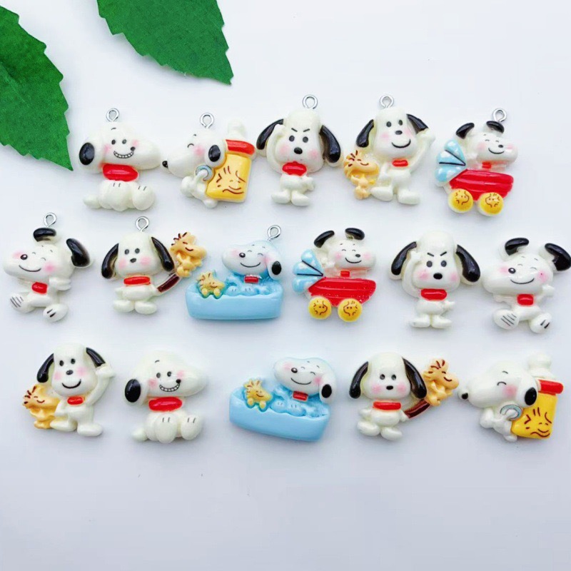 Resin Craft Projects - 12 adet reçine karikatür köpek kolye