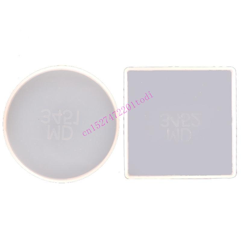 Geode Mold Silicone - 2 Adet Yuvarlak Kare Reçine Kalıp
