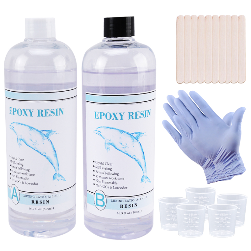 Epoxy Uv Resin Kit - 1:1 Şeffaf Epoksi Reçine Kristal Şeffaf