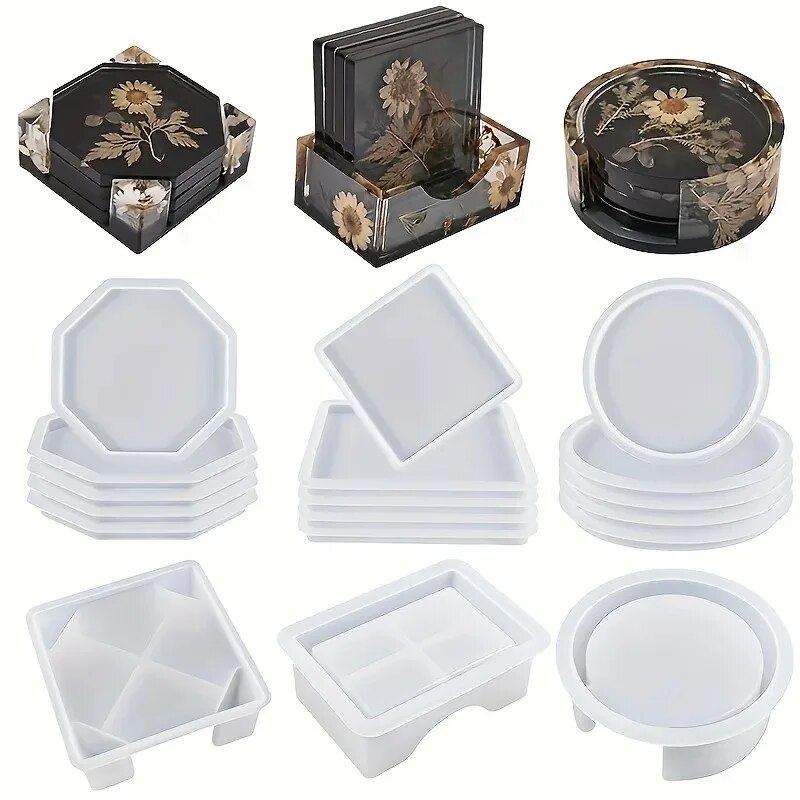Serving Tray Mold - Coaster Reçine Kalıp Seti 1 adet