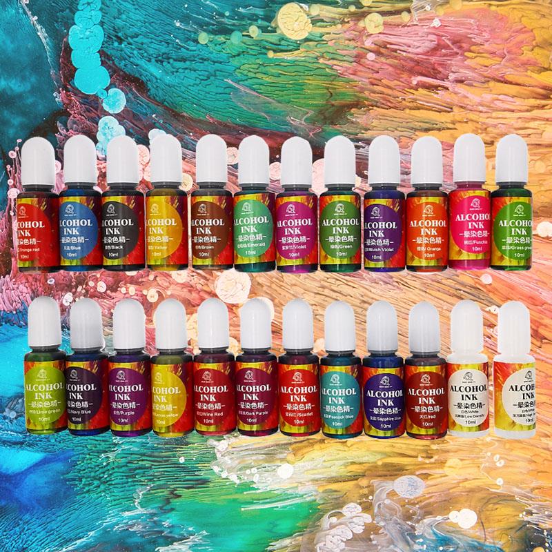 Resin Dye Alcohol - 24 renk 10ml sanat mürekkep alkol