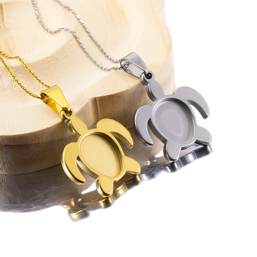 Bezels Set Pendant - 1 adet 5 adet Paslanmaz Çelik