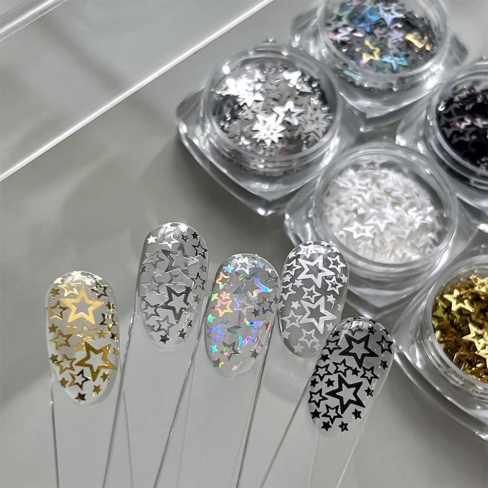 1 KAVANOZ İçi Boş Beş Köşeli Y - Gold Foil Flakes incelemesi ve fiyatı