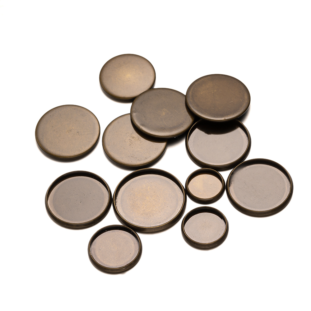 20 adet antik bronz düz yuvarl - Bezels Set Pendant incelemesi ve fiyatı