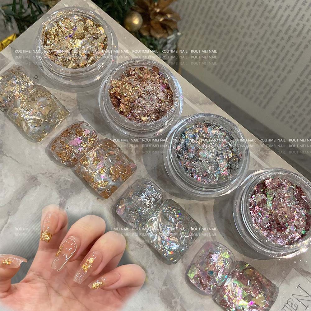 4'lü Set 3D Gül Altın Gümüş Ba - Gold Foil Flakes incelemesi ve fiyatı