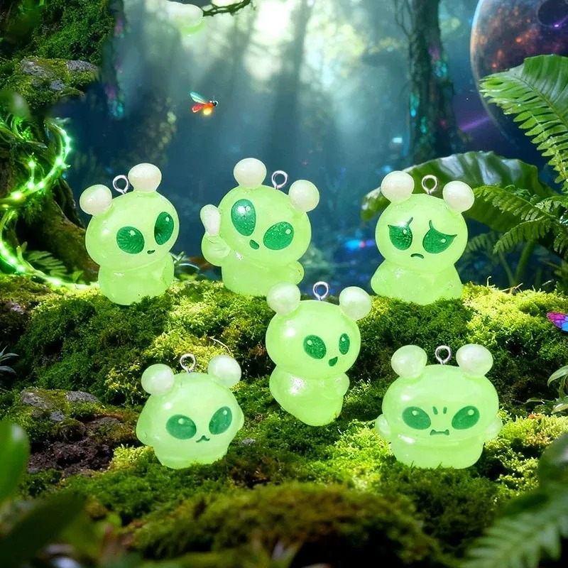 10 adet sevimli Mini yeşil uza - Resin Craft Projects incelemesi ve fiyatı