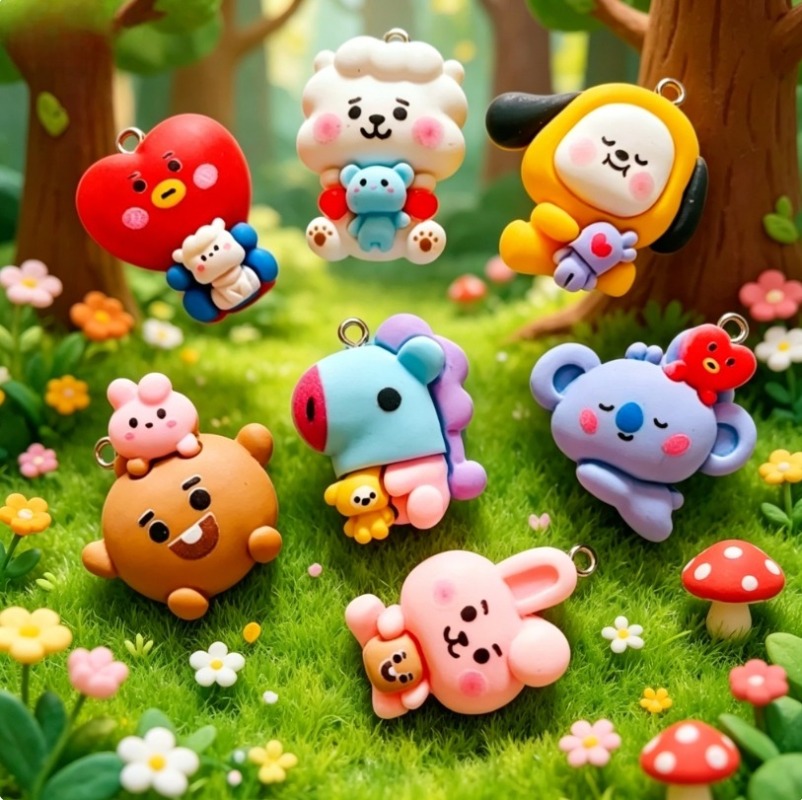 7 adet BT21 Reçine Karikatür F - Resin Crafts incelemesi ve fiyatı