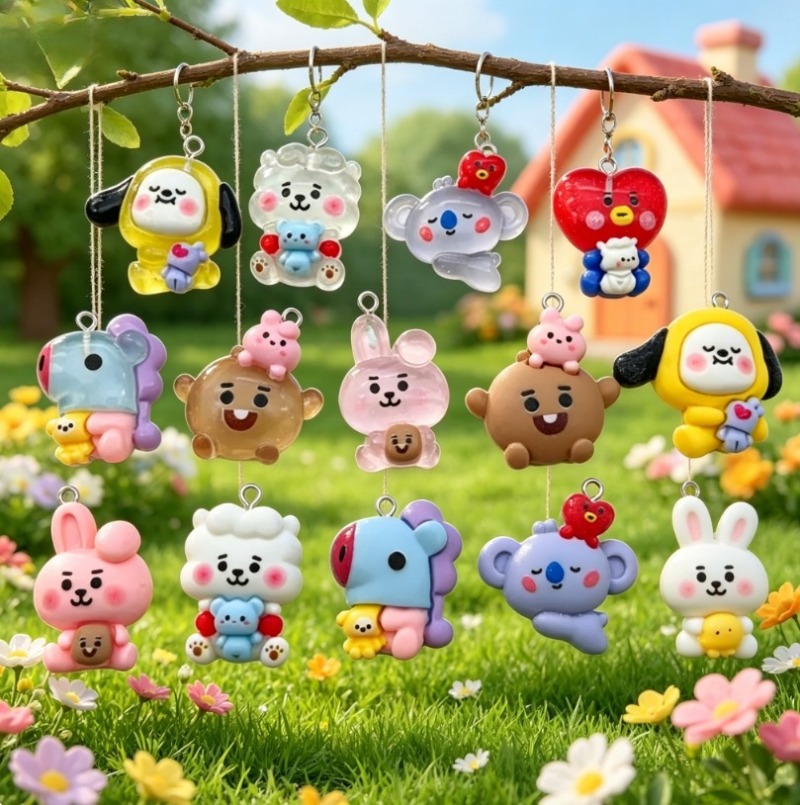 7 adet BT21 Reçine Karikatür F - Resin Crafts incelemesi ve fiyatı