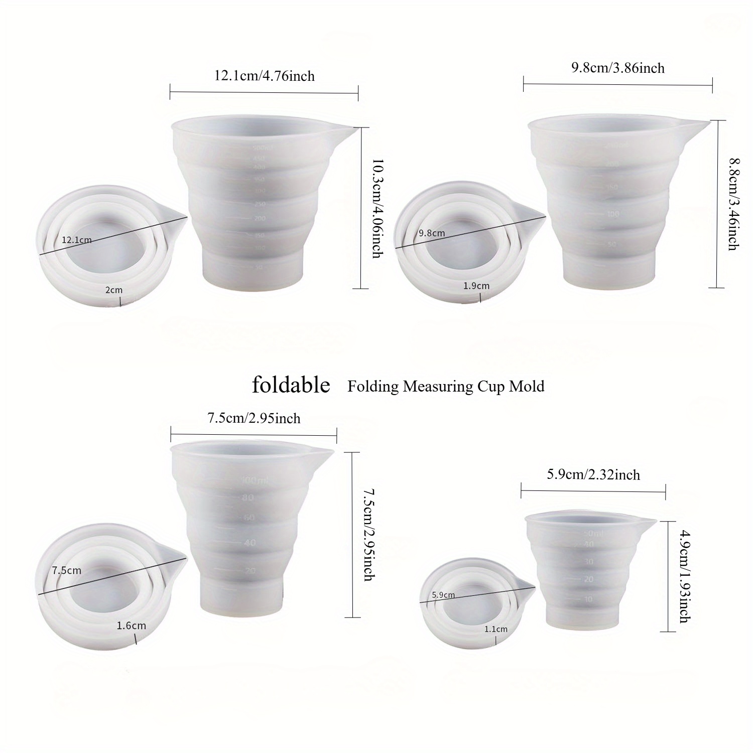 50-500ml Katlanabilir Silikon  - Mixing Cup Silicone incelemesi ve fiyatı