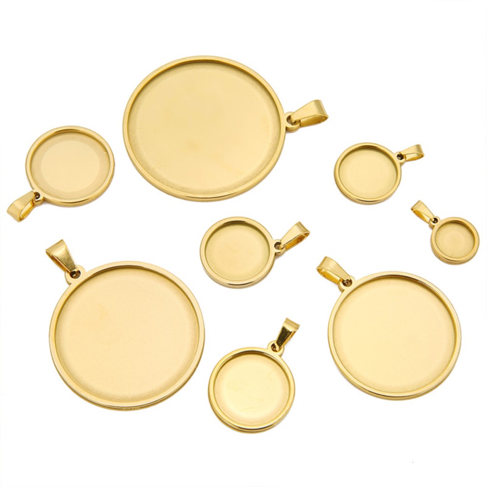 5 adet/grup paslanmaz çelik yu - Bezels Set Pendant incelemesi ve fiyatı