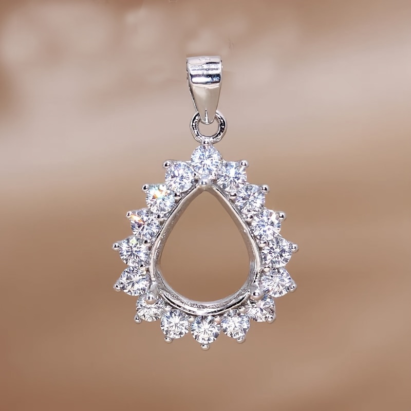 1 adet Gül Altın Simli Gözyaşı - Bezels Set Pendant incelemesi ve fiyatı