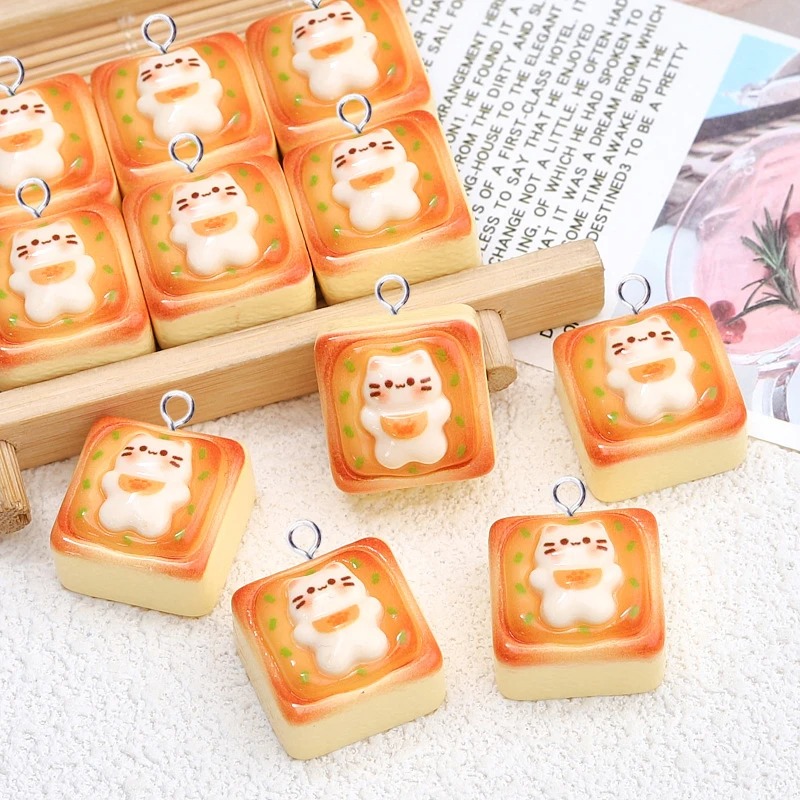 10 adet Kawaii Kedi Tost Ekmeğ - Resin Craft Projects incelemesi ve fiyatı