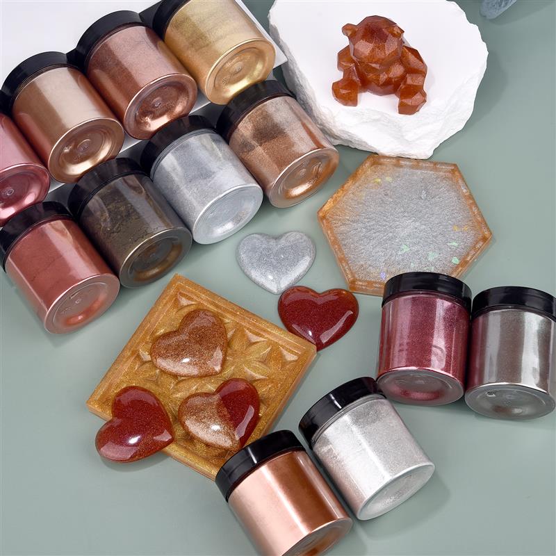 50g pırıltılı metalik altın gü - Resin Pigment Set incelemesi ve fiyatı
