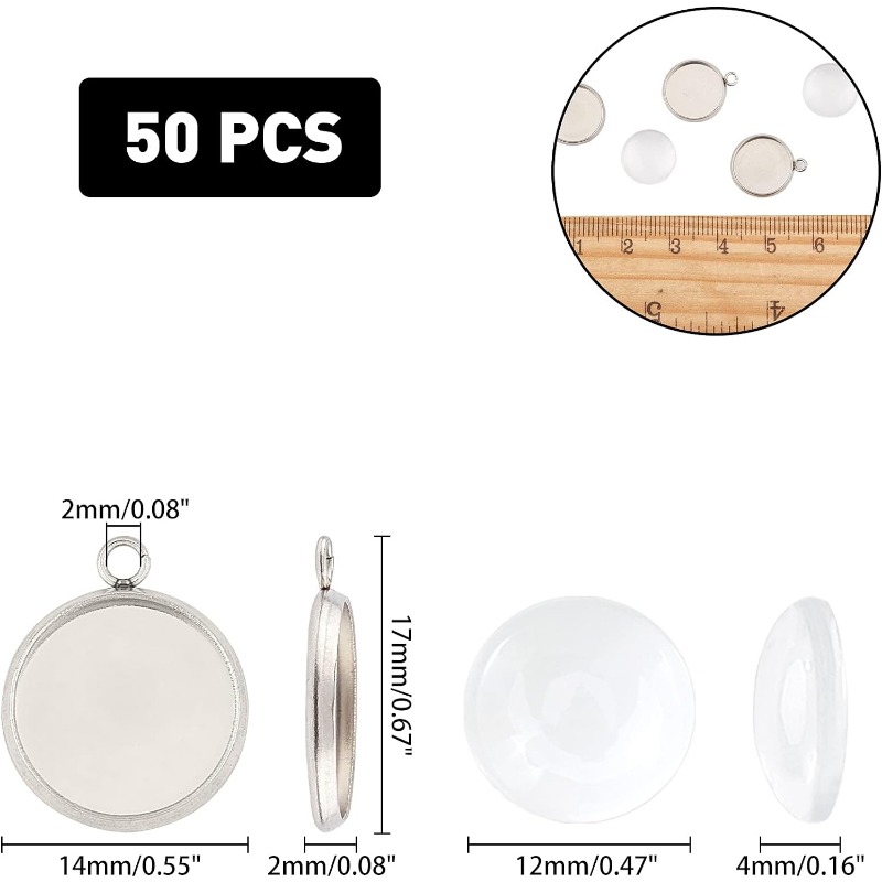 50 takım Kolye Cabochon Takı S - Bezels Set Pendant incelemesi ve fiyatı