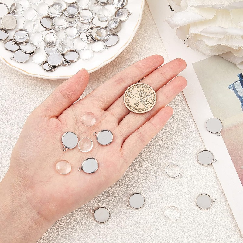 50 takım Kolye Cabochon Takı S - Bezels Set Pendant incelemesi ve fiyatı